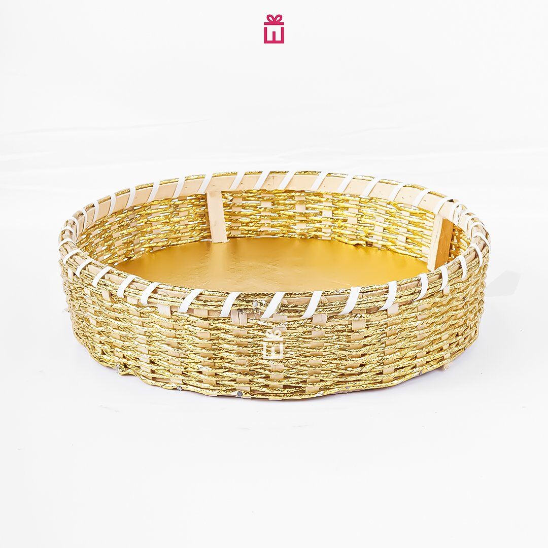 Set Of 5 - Jute Rope Knitted Round Shape Wooden Baskets - Image 4