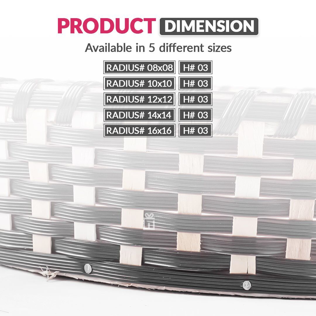 Set of 5 - Round Cane Trays – Brown & White Handwoven Serving and Gifting Trays - Image 2